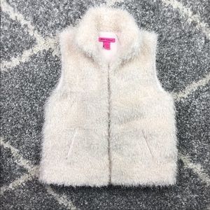 Betsey Johnson | Faux Fur Sherpa Vest S Cream